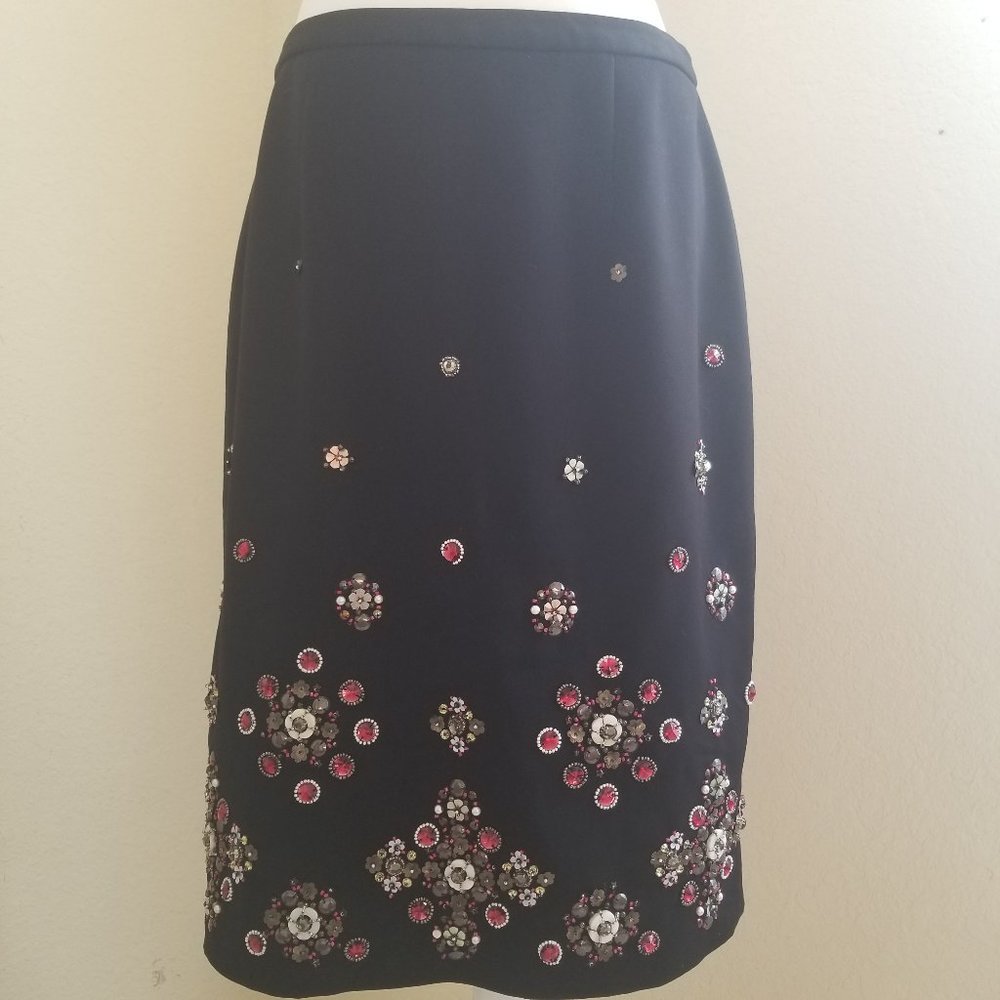White House Black Market Black Stoned Skirt